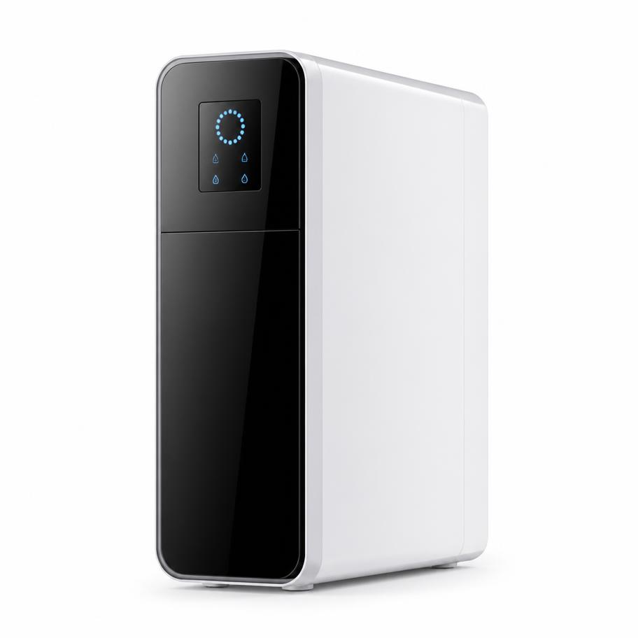 Slim tankless under-sink reverse osmosis water filtration unit — representative image of a Waterdrop-style tankless RO system